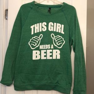 Green beer sweatshirt